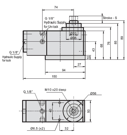 Hydraulic Support Jack Double Acting