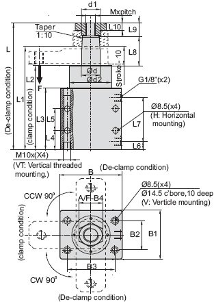 Swing Cylinder Block Type Double Acting